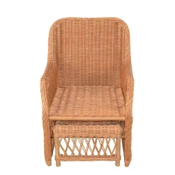 Rattanssessel Hawaii mit ausziehbarem Fußteil^Wohnen Discount