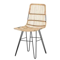 Rattanstuhl mit Geflecht Sitz - Lombardy (2er Set)^Wohnen Sale