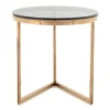 Wohnen Rauchglas Beistelltisch mit Gestell in Rosegold - Shivan