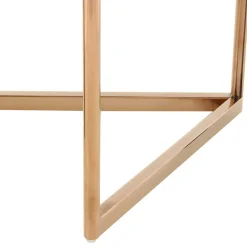Wohnen Rauchglas Beistelltisch mit Gestell in Rosegold - Shivan