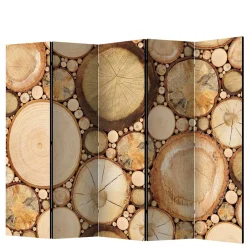 Raumteiler mit Fotodruck Baumscheiben - Siska^Wohnen Clearance