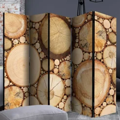 Raumteiler mit Fotodruck Baumscheiben - Siska^Wohnen Clearance