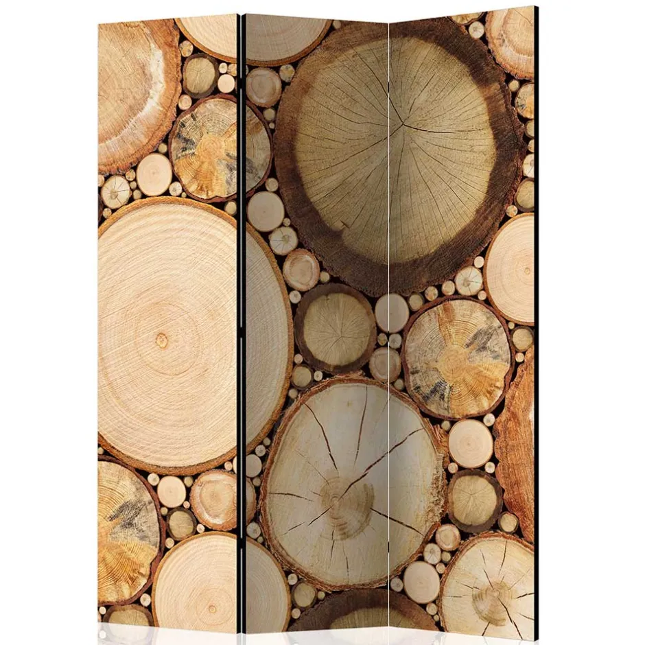 Raumteiler mit Fotodruck Baumscheiben - Siska^Wohnen Clearance