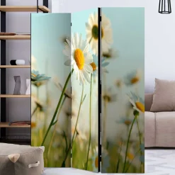 Wohnen Raumteiler Paravent mit Foto Gänseblümchen - Lipari