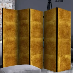 Raumtrenner Paravent in Goldfarben bedruckt - Nikolav^Wohnen Sale