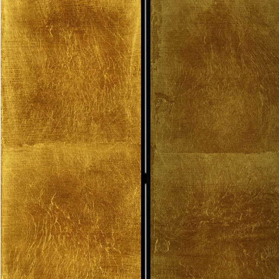 Raumtrenner Paravent in Goldfarben bedruckt - Nikolav^Wohnen Sale
