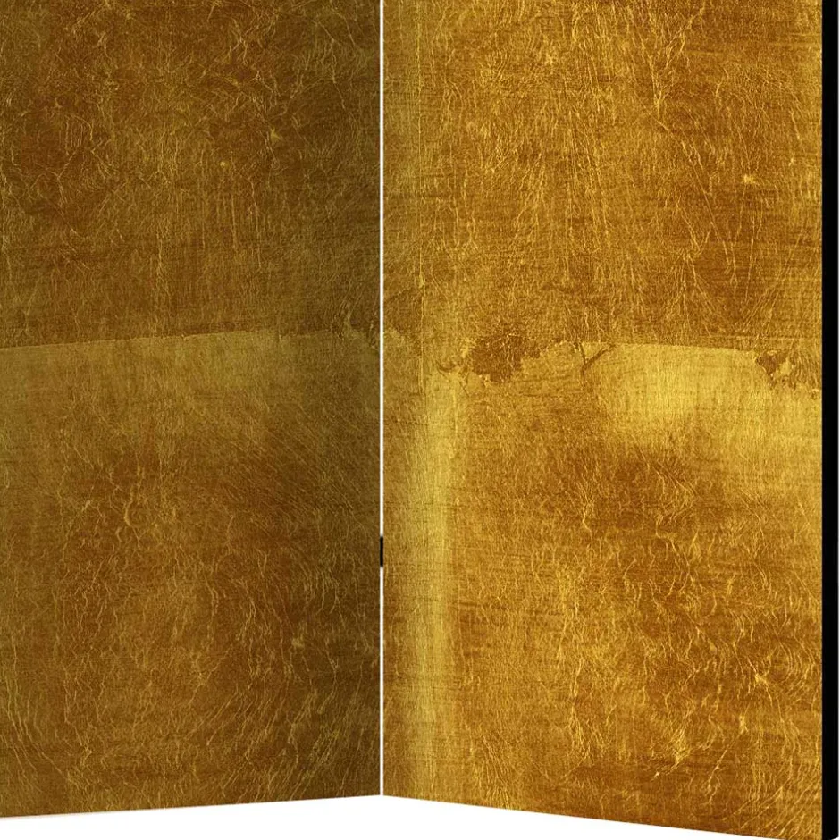 Raumtrenner Paravent in Goldfarben bedruckt - Nikolav^Wohnen Sale