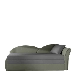 Wohnen Recamiere Bettcouch in Hellgrau und Grau - Seymour