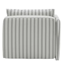 Wohnen Recamiere in Hellgrau und Weiß gestreift - Estania