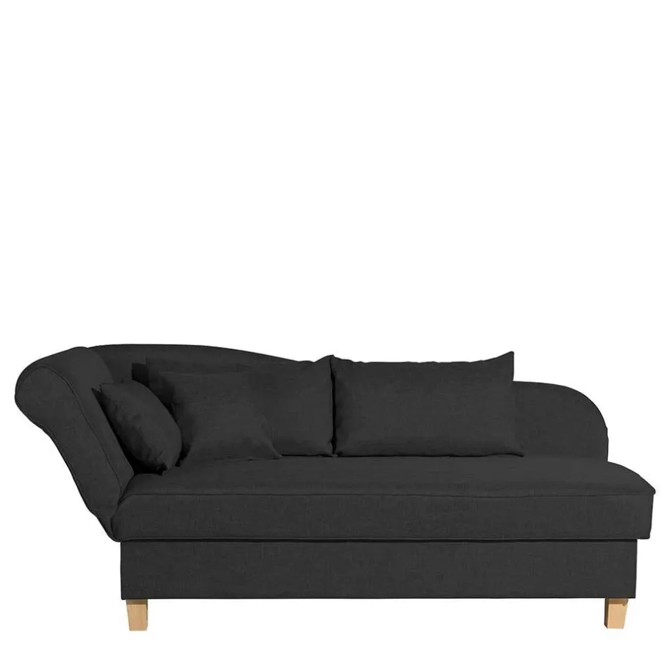 Recamiere in Schwarz und Buche - Mikana^Wohnen Hot