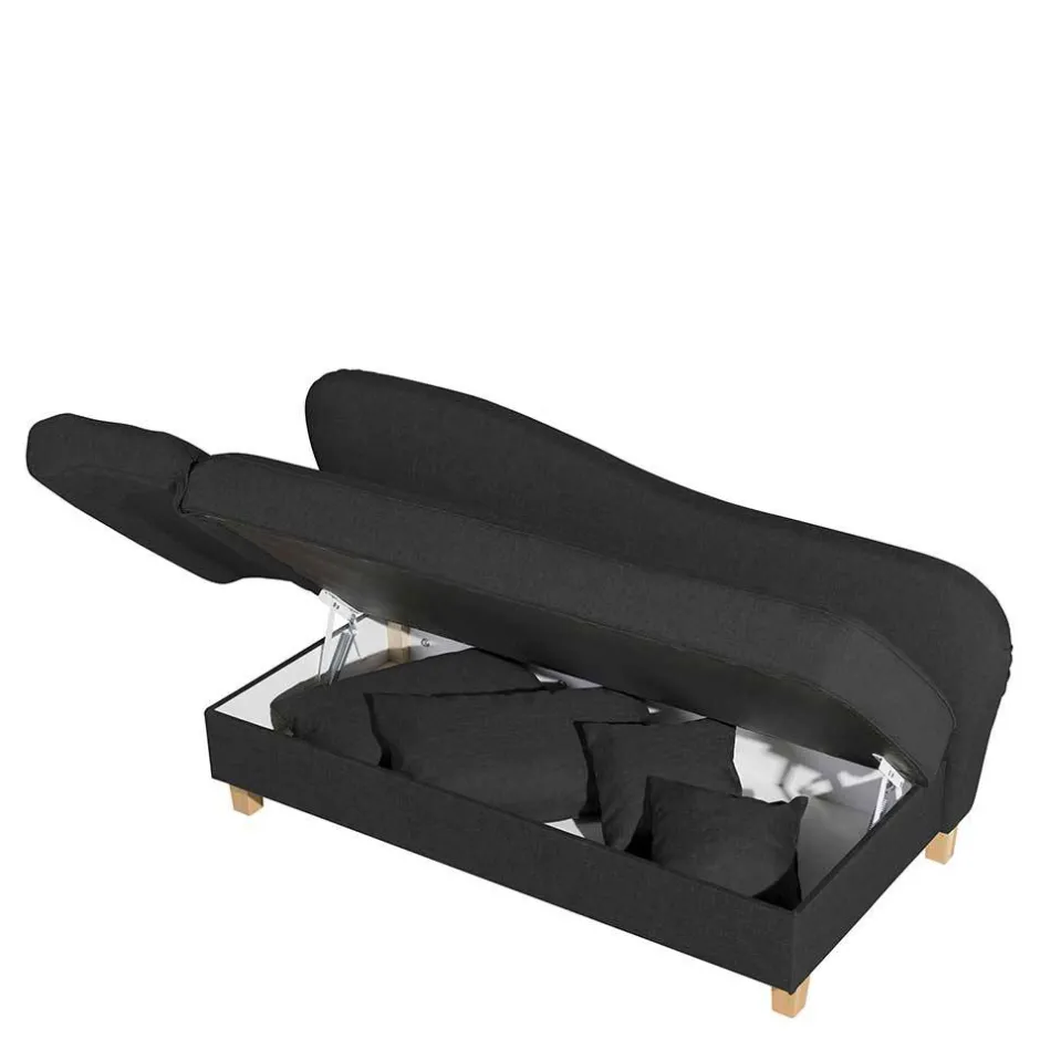 Recamiere in Schwarz und Buche - Mikana^Wohnen Hot