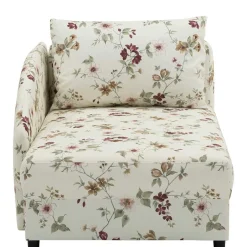 Wohnen Recamiere mit Blumen Muster auf weißem Grund - Bairika