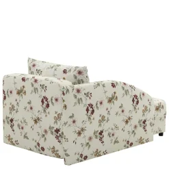 Wohnen Recamiere mit Blumen Muster auf weißem Grund - Bairika