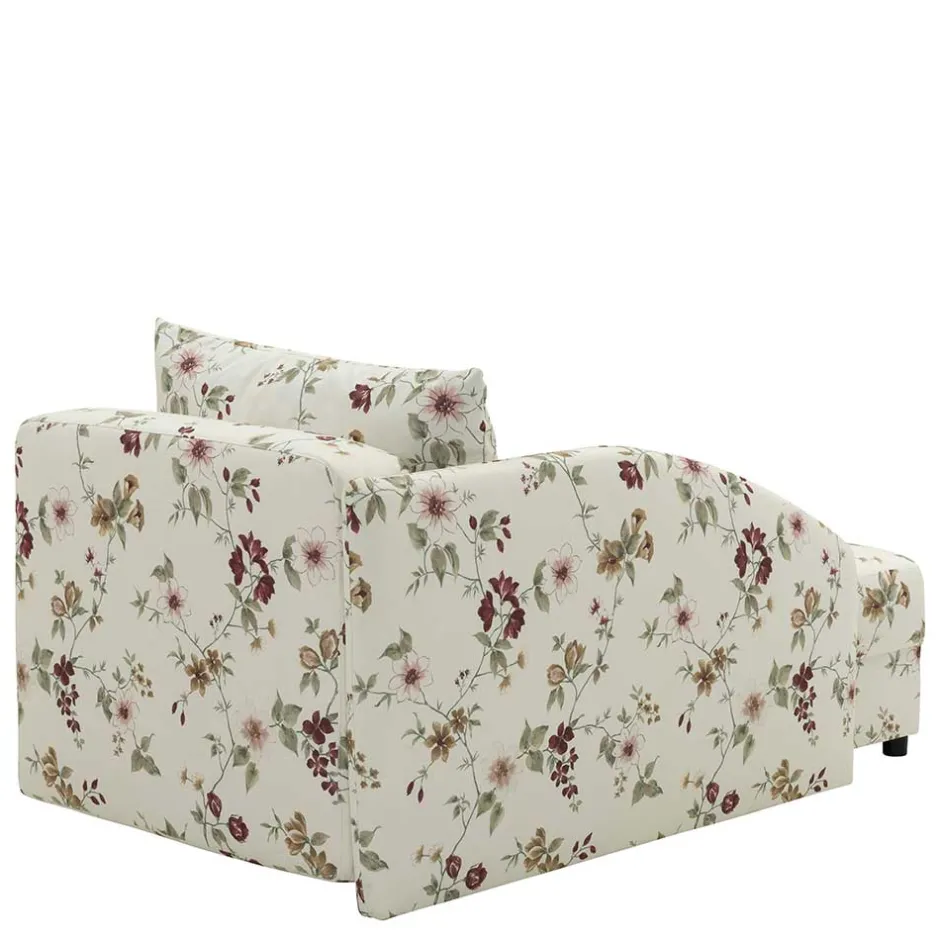 Wohnen Recamiere mit Blumen Muster auf weißem Grund - Bairika