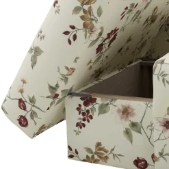 Wohnen Recamiere mit Blumen Muster auf weißem Grund - Bairika