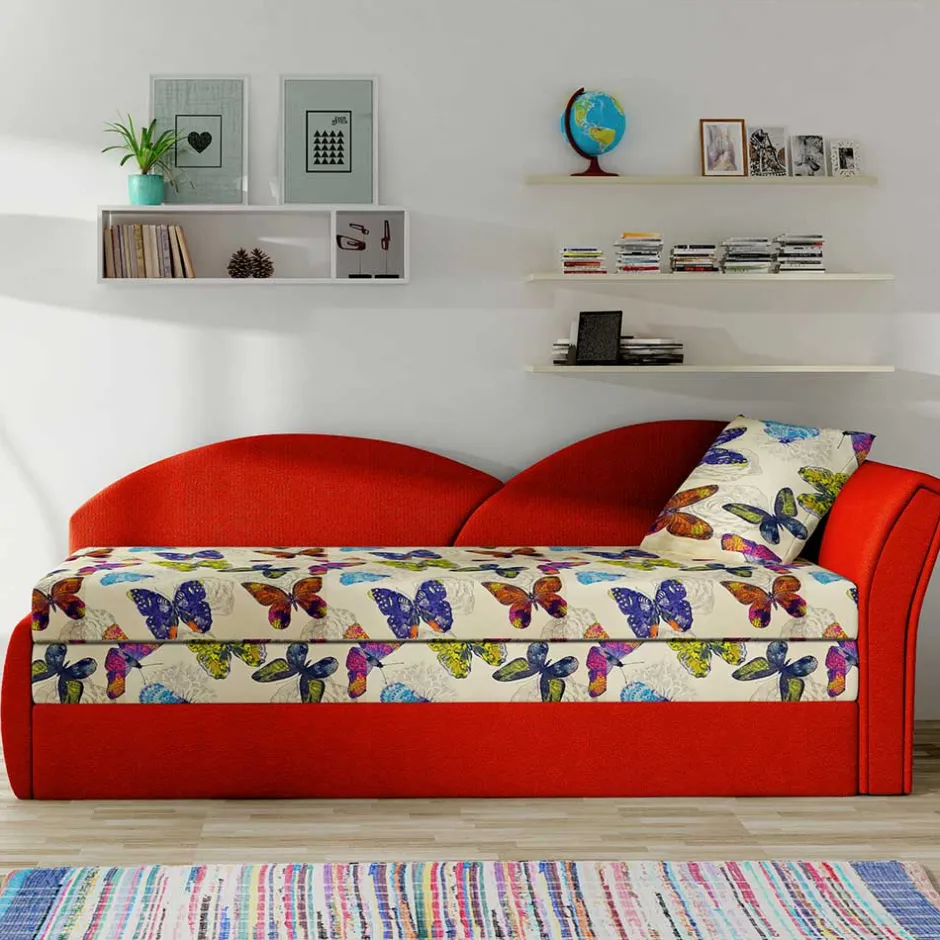 Recamiere mit bunten Schmetterlingen - Greyment^Wohnen Clearance