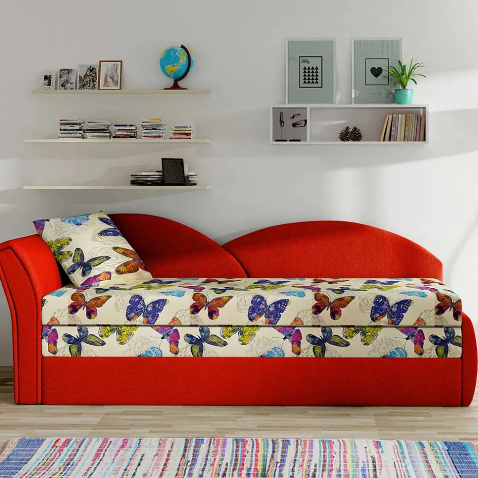 Recamiere mit bunten Schmetterlingen - Greyment^Wohnen Clearance