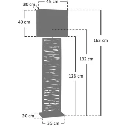Rechteck Design Stehleuchte in Schwarz - Orthos^Wohnen Discount