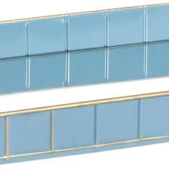 Wohnen Rechteckiger Beistelltisch mit Spiegelglas Platte - Fire