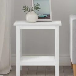 Rechteckiger Beistelltisch in Weiß lackiert - Lydia^Wohnen Outlet