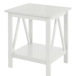 Rechteckiger Beistelltisch in Weiß lackiert - Lydia^Wohnen Outlet
