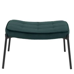 Rechteckiger Polsterhocker aus Samt Dunkelgrün - Sanfetra^Wohnen Sale