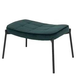 Rechteckiger Polsterhocker aus Samt Dunkelgrün - Sanfetra^Wohnen Sale