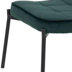 Rechteckiger Polsterhocker aus Samt Dunkelgrün - Sanfetra^Wohnen Sale