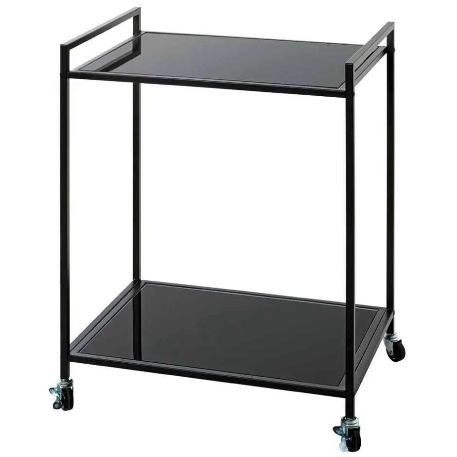 Rechteckiger Servierwagen aus Schwarzglas - Vanila^Wohnen Clearance