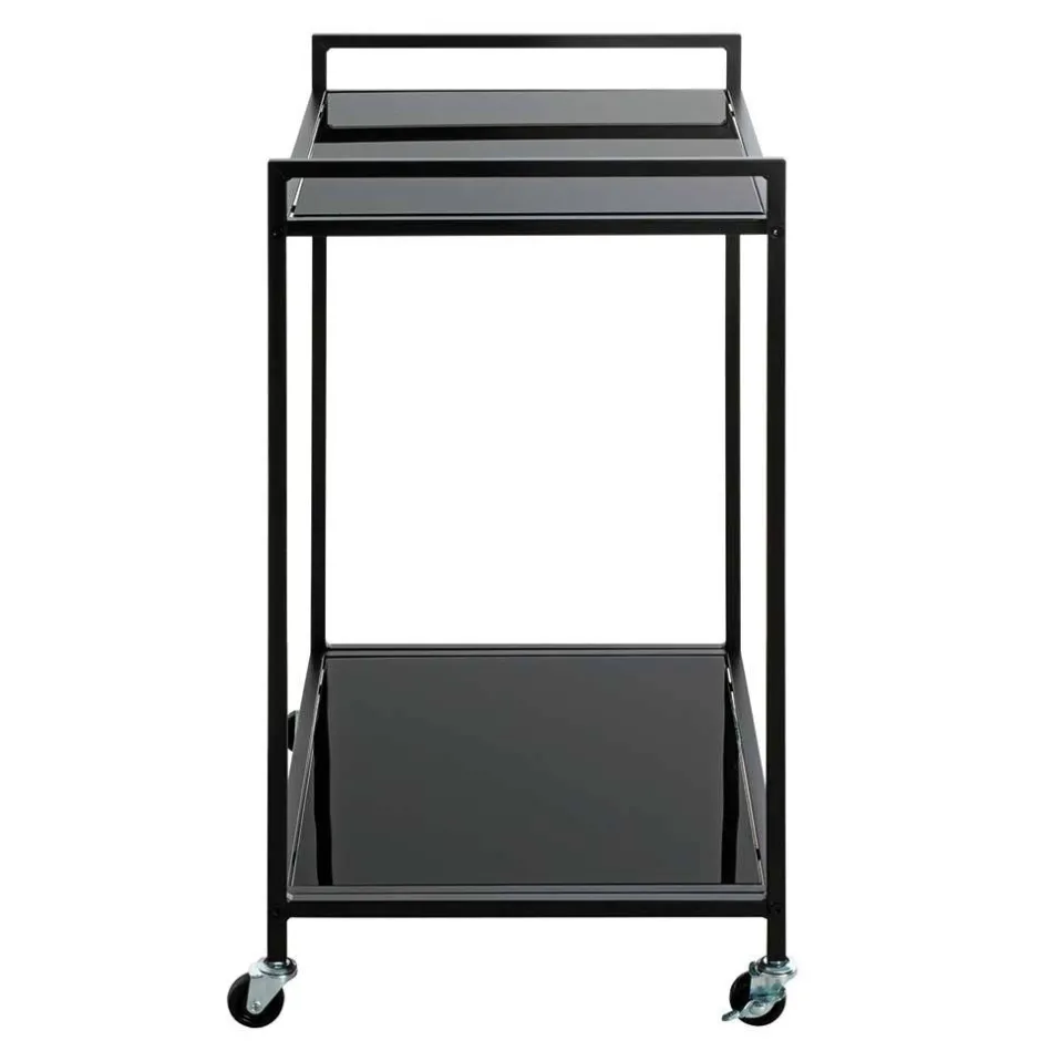 Rechteckiger Servierwagen aus Schwarzglas - Vanila^Wohnen Clearance