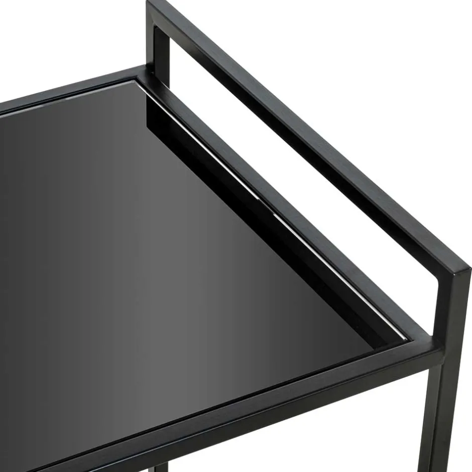 Rechteckiger Servierwagen aus Schwarzglas - Vanila^Wohnen Clearance