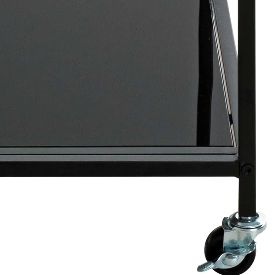 Rechteckiger Servierwagen aus Schwarzglas - Vanila^Wohnen Clearance