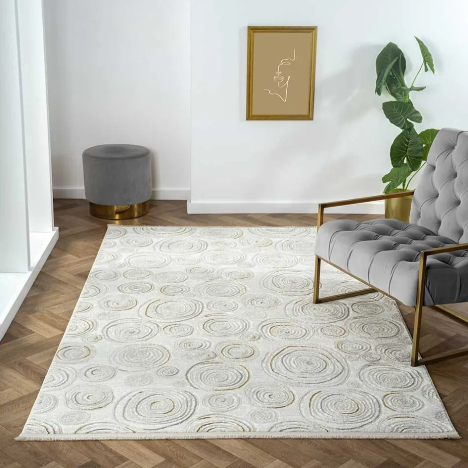 Wohnen Rechteckiger Teppich mit Spiral Muster - Pray