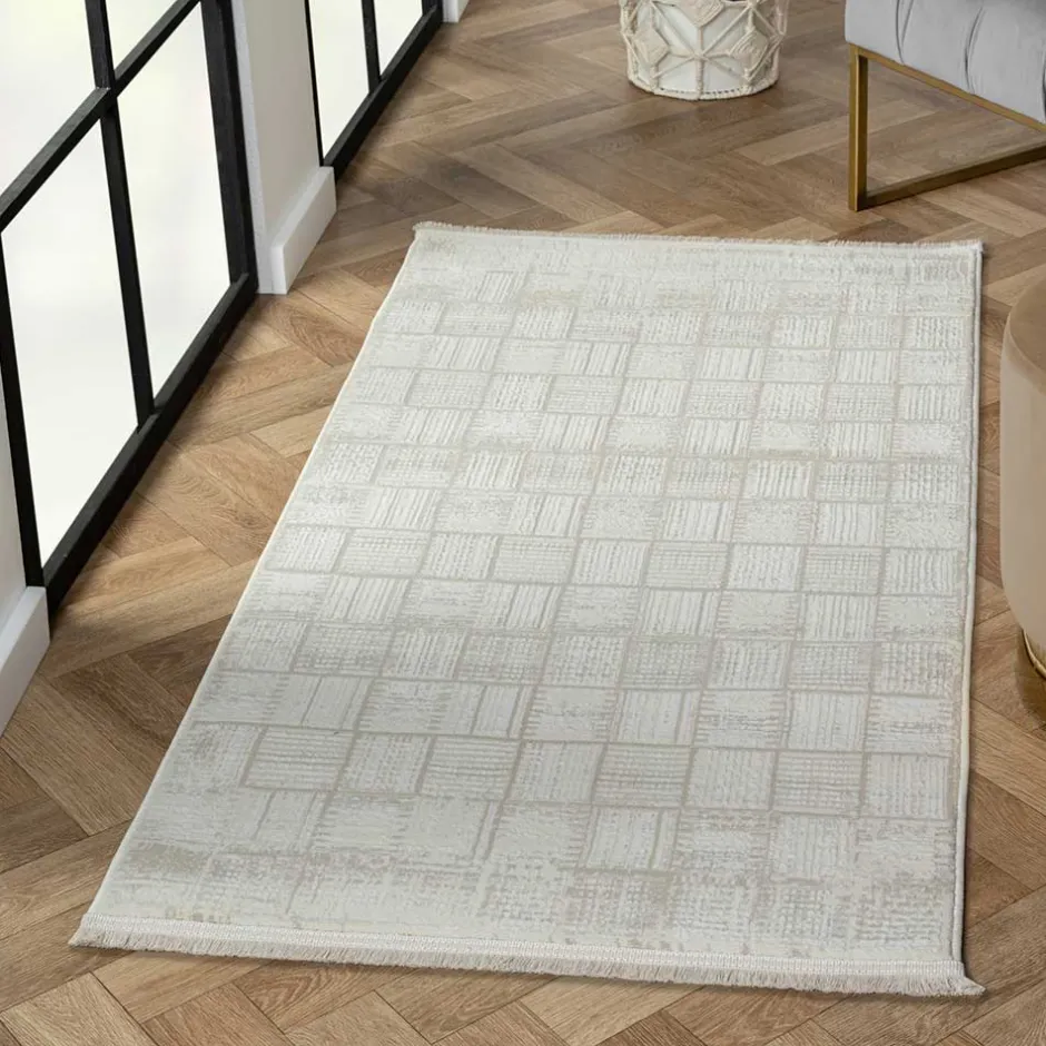 Wohnen Rechteckiger Teppich mit Kachelmuster - Pahat