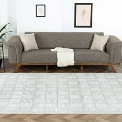 Wohnen Rechteckiger Teppich mit Kachelmuster - Pahat