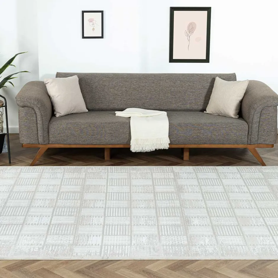 Wohnen Rechteckiger Teppich mit Kachelmuster - Pahat