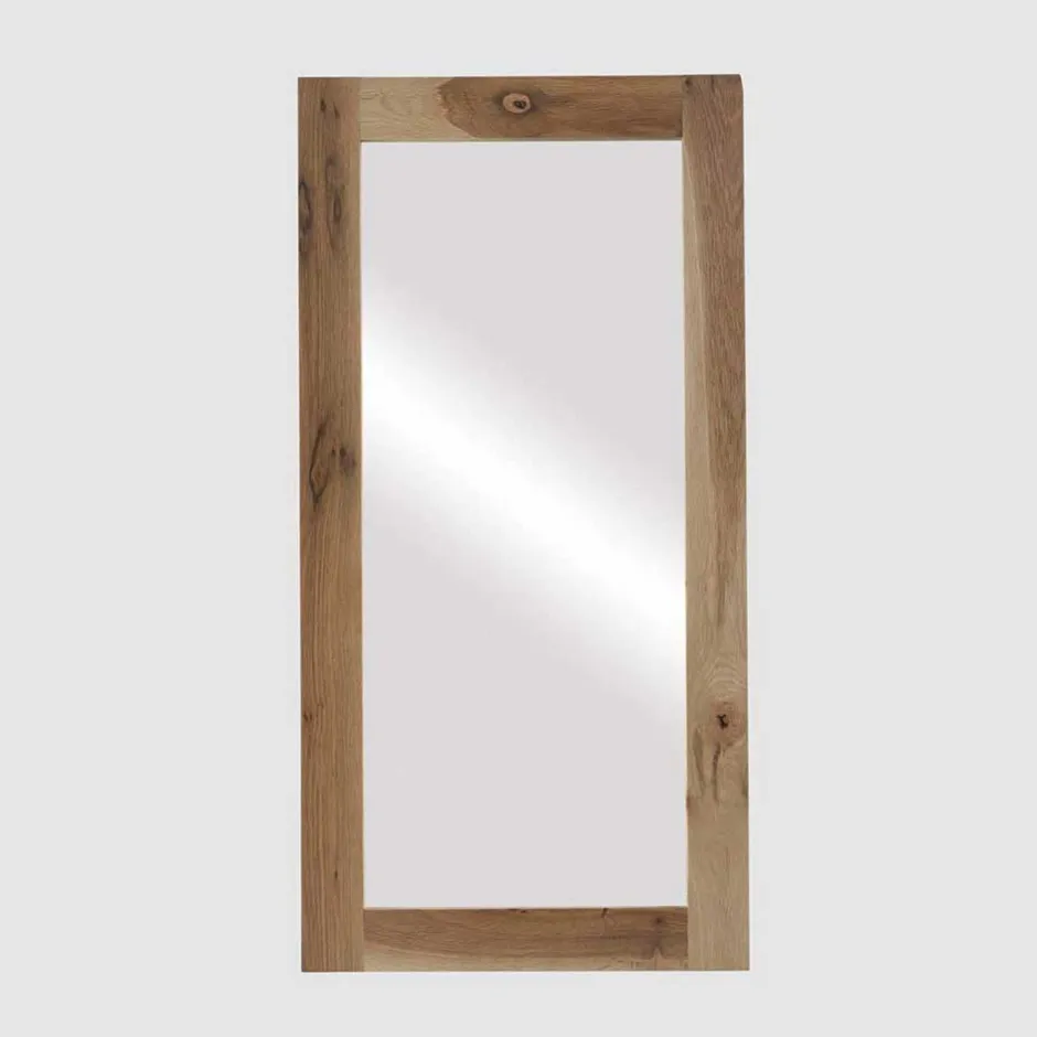 Rechteckiger Wandspiegel mit Holzrahmen - Alsbetas^Wohnen Discount