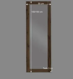 Rechteckiger Wandspiegel mit Holzrahmen - Alsbetas^Wohnen Discount