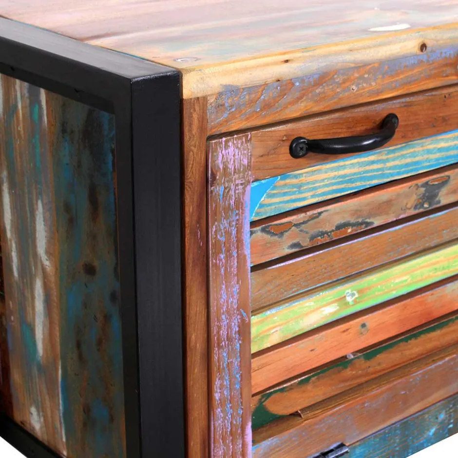 Wohnen Recyclingholz Flurmöbel im Shabby Chic - Vosbadus (fünfteilig)