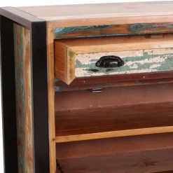 Wohnen Recyclingholz Flurmöbel im Shabby Chic - Vosbadus (fünfteilig)