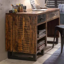 Wohnen Recyclingholz Schreibtisch 120x50 cm - Bahiro