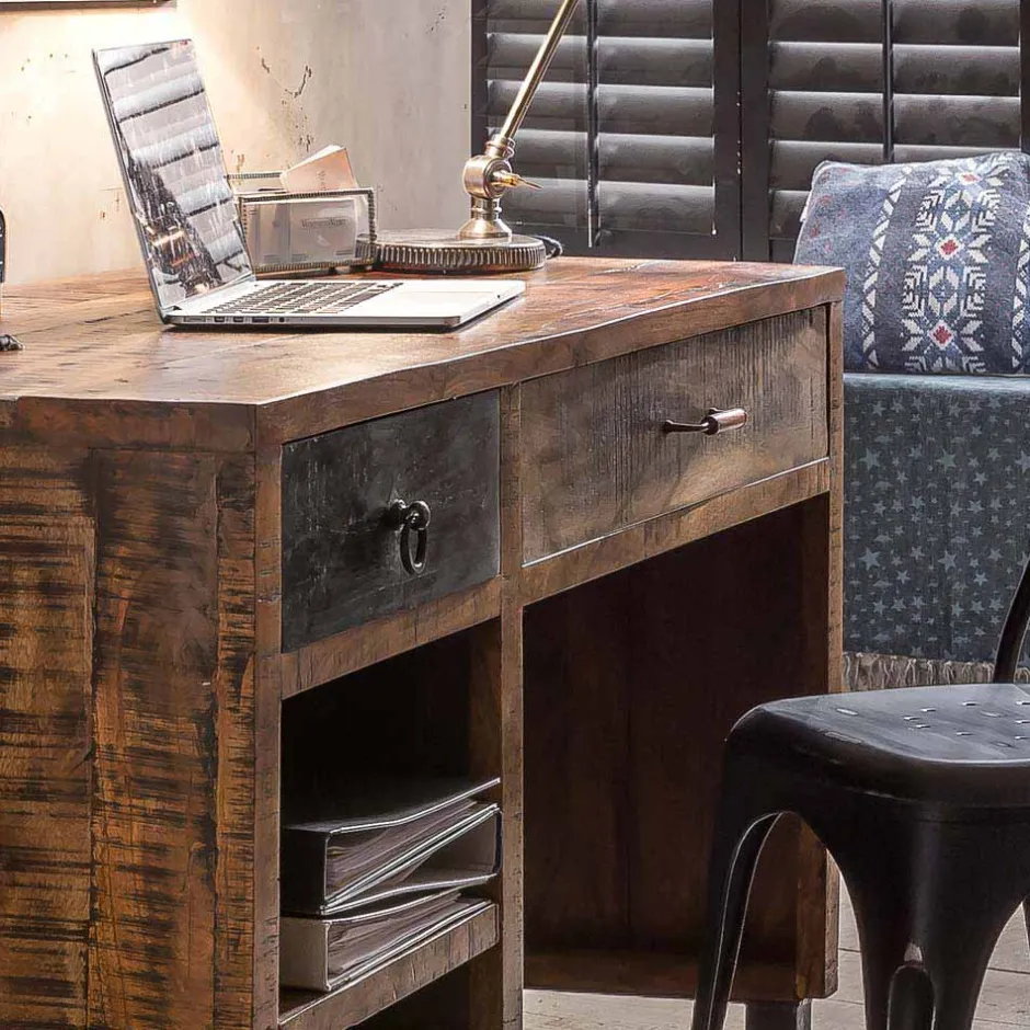 Wohnen Recyclingholz Schreibtisch 120x50 cm - Bahiro