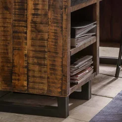 Wohnen Recyclingholz Schreibtisch 120x50 cm - Bahiro