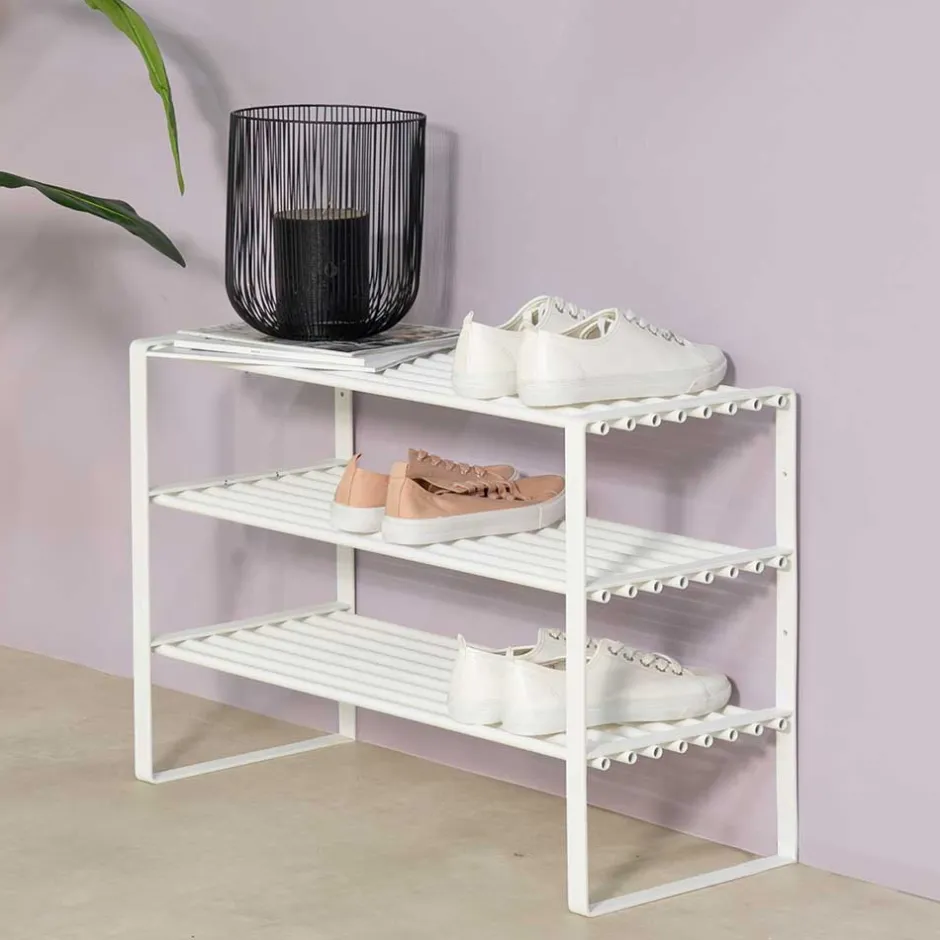 Wohnen Regal für Schuhe aus weißem Stahl - Torosma