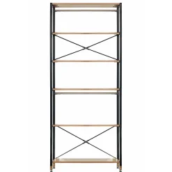 Wohnen Regal Garderobe aus Metall & MDF in Akazie Optik - Masiela