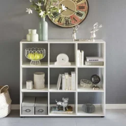 Regal mit 9 Fächern offen in Weiß Claas 108 x 104 cm^Wohnen