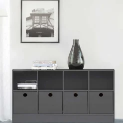 Regal mit 4 Fächern und 4 Boxen - Buleta^Wohnen Outlet