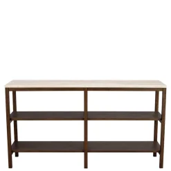 Wohnen Regal mit Travertin Deckplatte in Beige - Thani