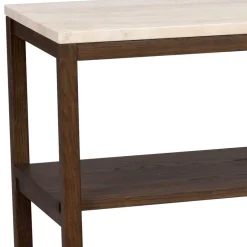 Wohnen Regal mit Travertin Deckplatte in Beige - Thani