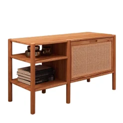 Wohnen Regal mit Wiener Geflecht Klappfach - Indrya